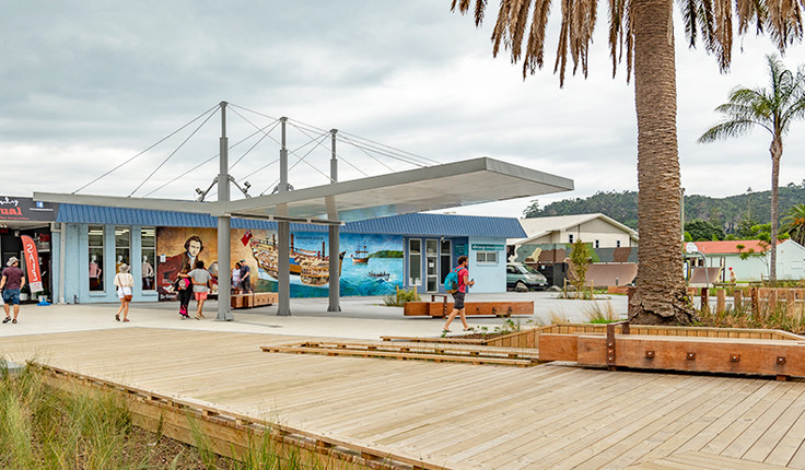 Beach Road Cycleway, detail